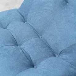 Vintage Sessel mit Couchtisch in Blauem Stoff, 1970er, 3er Set