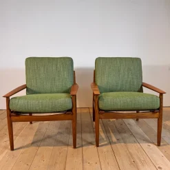 Vintage Sessel von Arne Vodder für Glostrup Møbelfabrik, 1960er, 2er Set