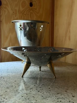 Vintage Set aus Eiskübel & Schale von Alessi Girotondo, 1989, 2er Set