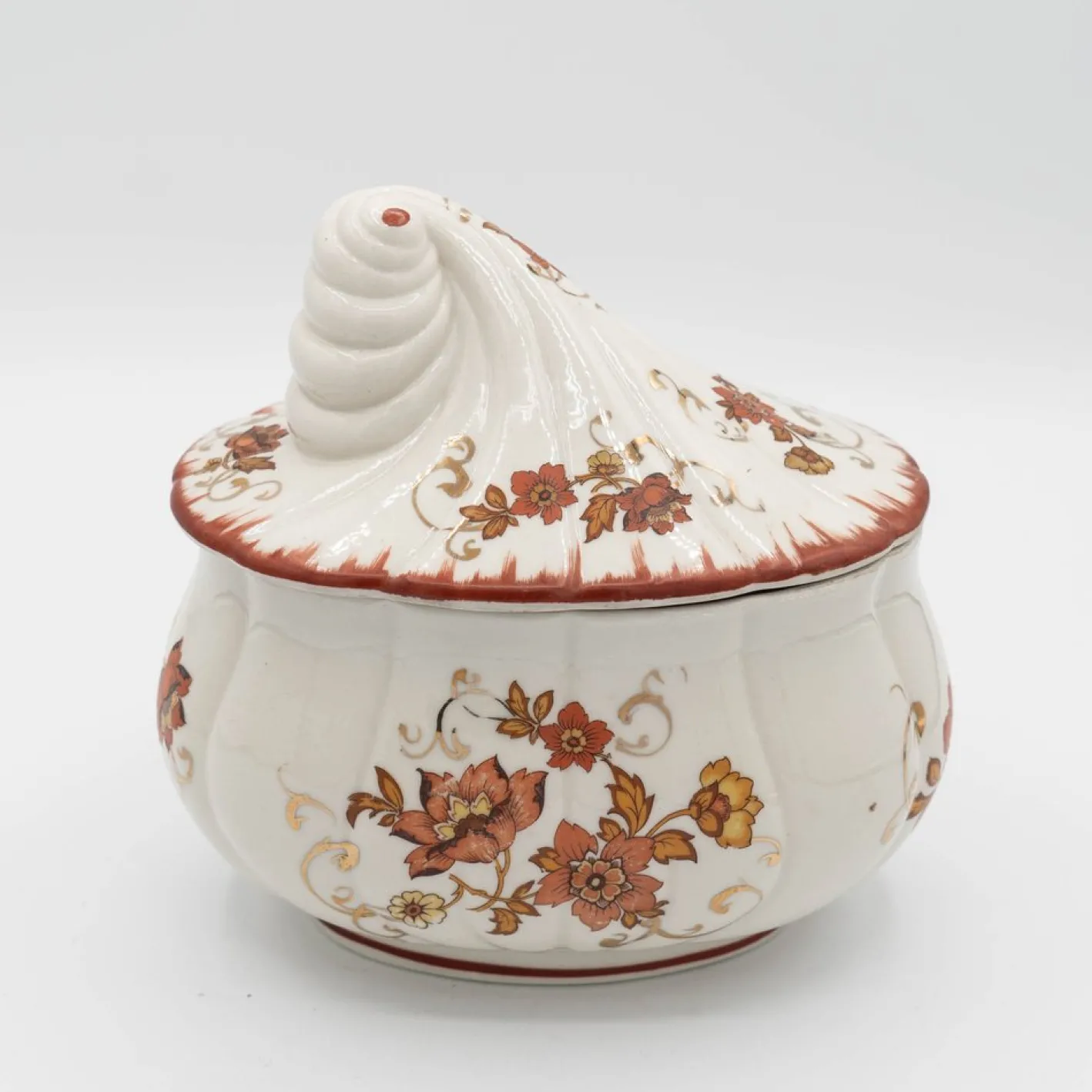 Vintage Süßigkeitenschale aus Porzellan von Albert Laurent für Couleuvre, 1940er