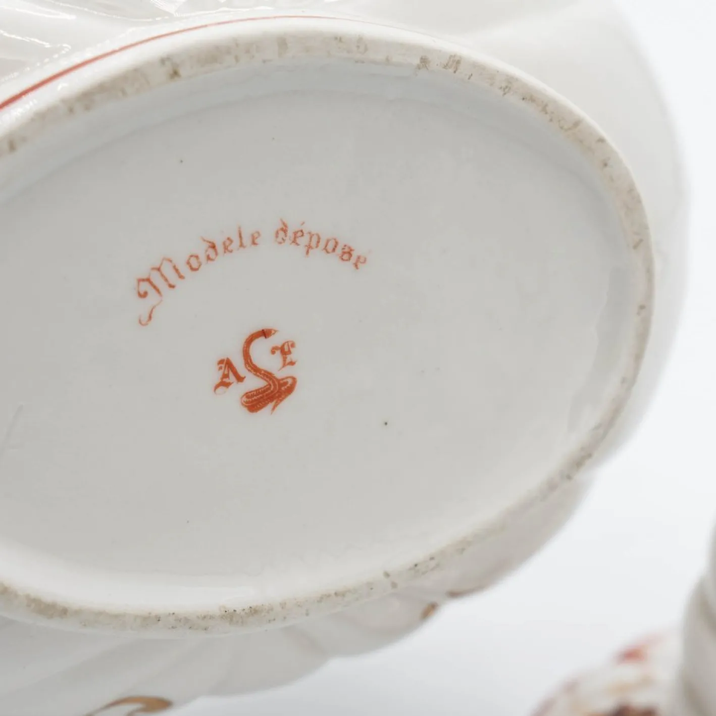 Vintage Süßigkeitenschale aus Porzellan von Albert Laurent für Couleuvre, 1940er