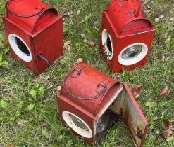 Vintage Signallaternen aus Österreich, 1930er, 3er Set