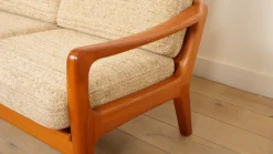 Vintage 3-Sitzer Sofa Daybed in Teakholz von Juul Kristensen