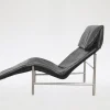Vintage Skye Chaiselongue aus schwarzem Leder von Tord Björklund für Ikea, 1980er