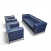 Vintage Sofa aus dunkelblauem Leder