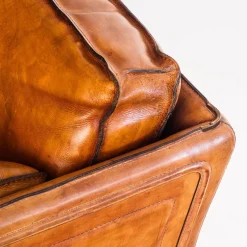 Vintage Sofa & Sessel aus Kamelfarbenem Büffelleder von Roche Bobois, France, 1980er, 3er Set