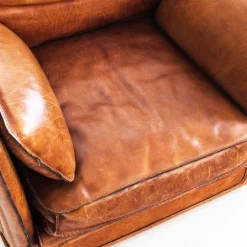 Vintage Sofa & Sessel aus Kamelfarbenem Büffelleder von Roche Bobois, France, 1980er, 3er Set
