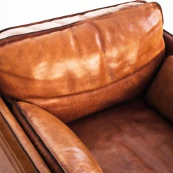 Vintage Sofa & Sessel aus Kamelfarbenem Büffelleder von Roche Bobois, France, 1980er, 3er Set