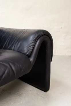Vintage 2011 Sofa Zwei-Sitzer Ledersofa von de Sede, 1983