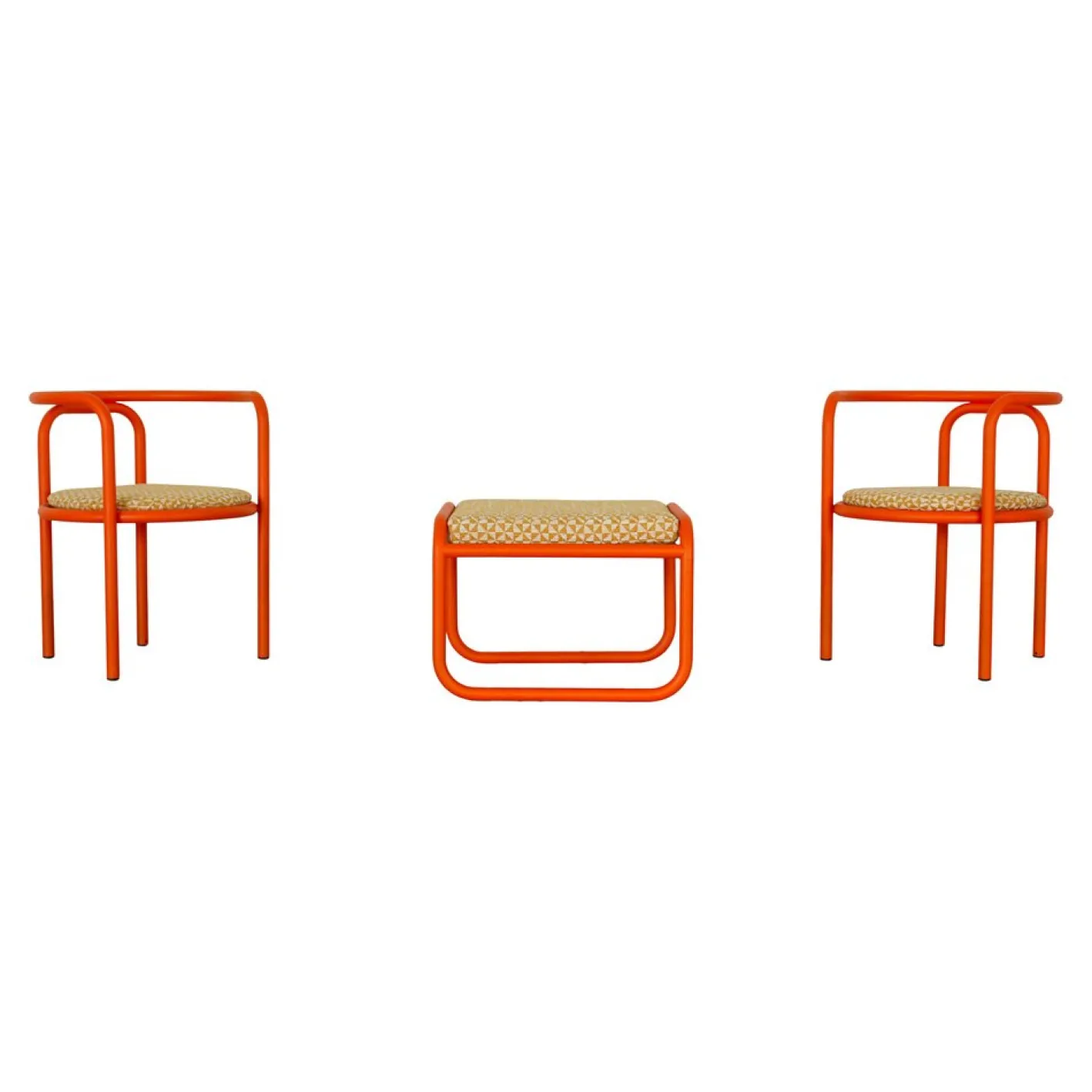Vintage Space Age Locus Solus Sessel & Fußhocker von Gae Aulenti für Poltronova, 1964, 3er Set