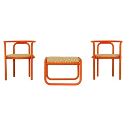 Vintage Space Age Locus Solus Sessel & Fußhocker von Gae Aulenti für Poltronova, 1964, 3er Set