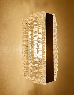 Vintage Space Age Wandleuchten aus Glas von Kaiser, 2er Set