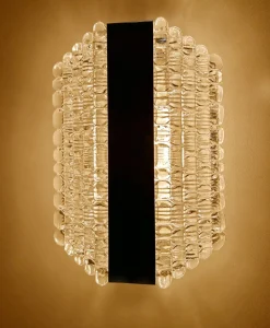 Vintage Space Age Wandleuchten aus Glas von Kaiser, 2er Set