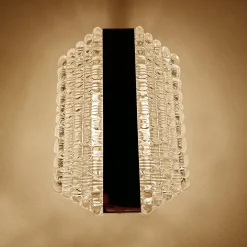 Vintage Space Age Wandleuchten aus Glas von Kaiser, 2er Set