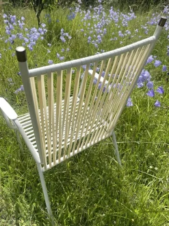 Vintage Spaghetti Gartenstühle in Weiß im Stil von Mauser, 1960er, 2er Set