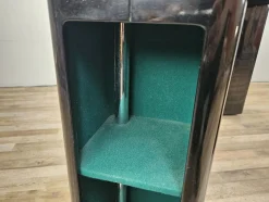 Vintage Spieltisch aus Grauem Stoff, Pierluigi Molinari zugeschrieben für Pozzi Milano, 1970er