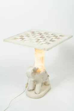 Vintage Spieltisch aus Onyx in Elefanten-Optik, 1950er