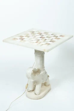 Vintage Spieltisch aus Onyx in Elefanten-Optik, 1950er