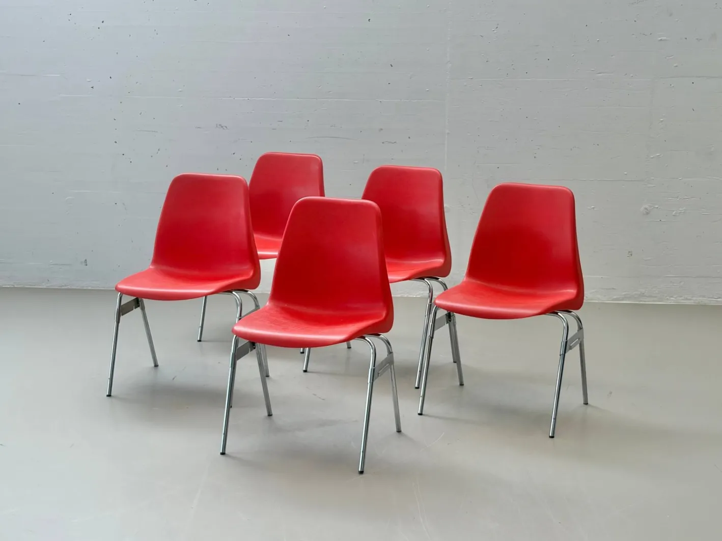 Vintage Stapelstühle von Lübke, 1970er
