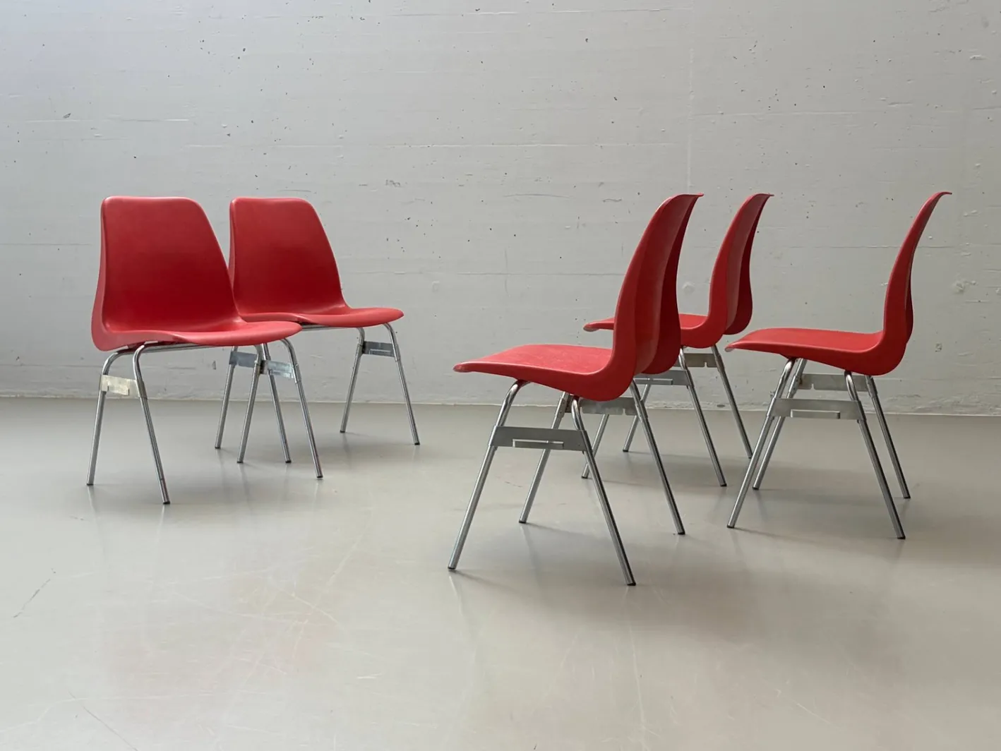 Vintage Stapelstühle von Lübke, 1970er