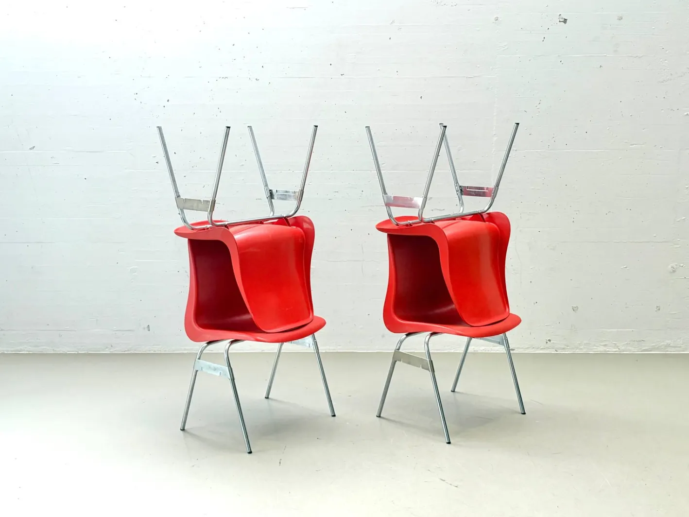 Vintage Stapelstühle von Lübke, 1970er