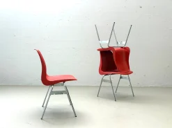 Vintage Stapelstühle von Lübke, 1970er