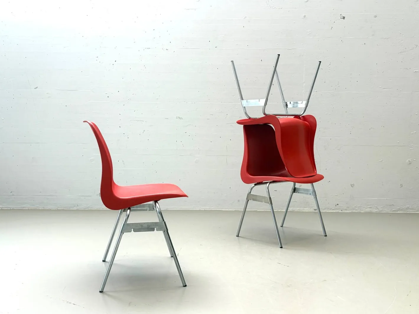 Vintage Stapelstühle von Lübke, 1970er