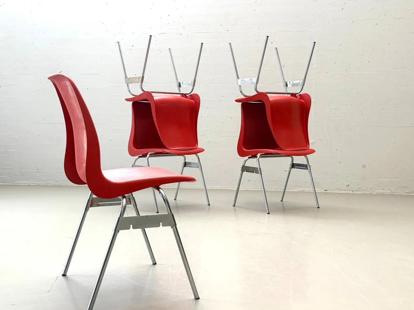 Vintage Stapelstühle von Lübke, 1970er