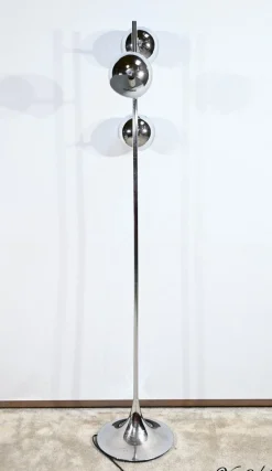 Vintage Stehlampe aus verchromtem Metall, 1970