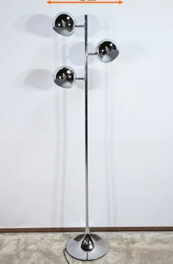 Vintage Stehlampe aus verchromtem Metall, 1970