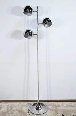 Vintage Stehlampe aus verchromtem Metall, 1970