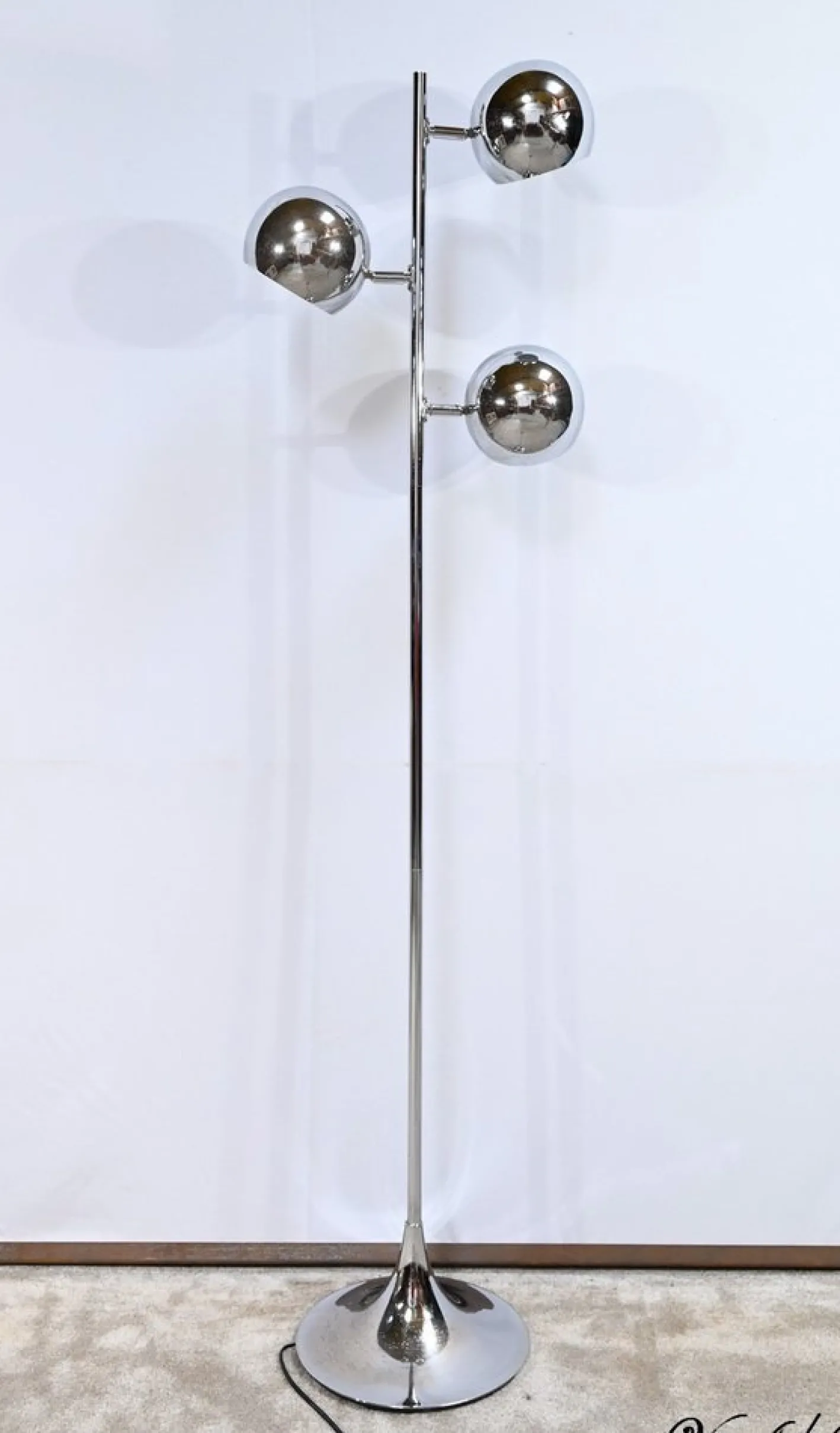 Vintage Stehlampe aus verchromtem Metall, 1970