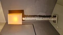 Vintage Stehlampe aus Weiß lackiertem Holz mit Blumendekor von Fontana Arte, 1940er