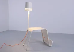 Vintage Stehlampe mit Zeitschriftenständer von Tomek Rygalik für Ikea