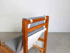 Vintage Stühle mit Verbindungstisch & Fußhocker von Niels Eilersen, 4er Set
