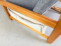 Vintage Stühle mit Verbindungstisch & Fußhocker von Niels Eilersen, 4er Set