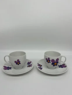 Vintage Tassen & Untertassen, 1970er, 10er Set