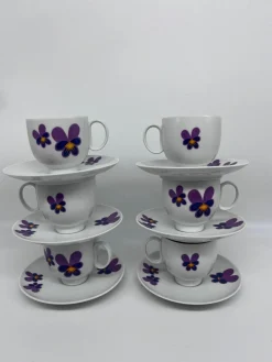 Vintage Tassen & Untertassen, 1970er, 10er Set