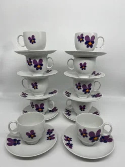Vintage Tassen & Untertassen, 1970er, 10er Set