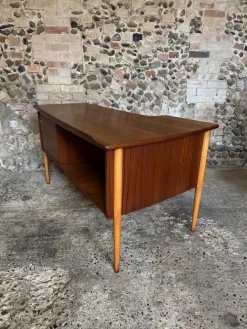 Vintage Teak Boomerang Schreibtisch von Göran Strand, 1960er
