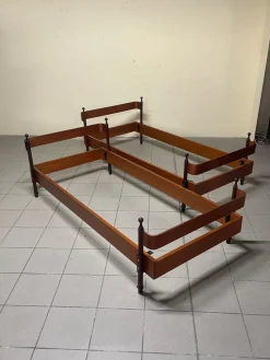Vintage Teak Einzelbetten von Fratelli Proserpio, 1960er, 2er Set
