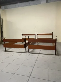 Vintage Teak Einzelbetten von Fratelli Proserpio, 1960er, 2er Set