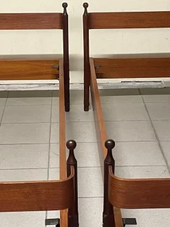 Vintage Teak Einzelbetten von Fratelli Proserpio, 1960er, 2er Set