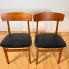 Vintage Teak Esszimmerstühle, Dänemark, 1960er, 2er Set