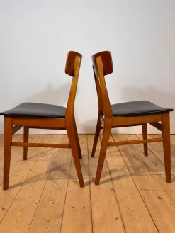 Vintage Teak Esszimmerstühle, Dänemark, 1960er, 2er Set