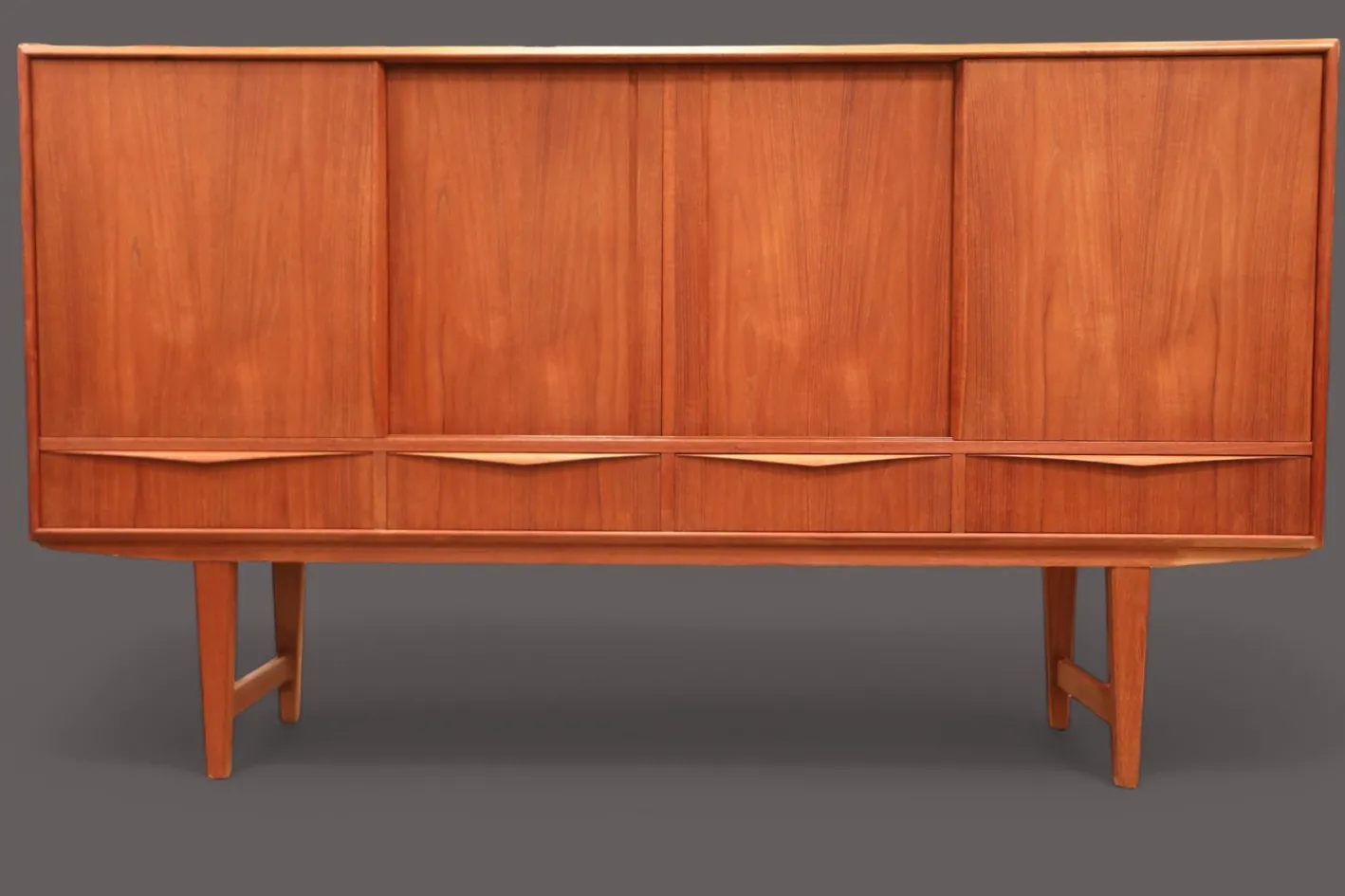 Vintage Teak Highboard von EW Bach für Sejling Stolfabrik, 1960er