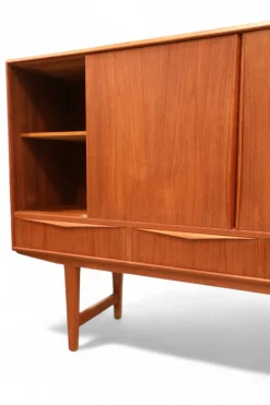 Vintage Teak Highboard von EW Bach für Sejling Stolfabrik, 1960er
