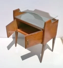 Vintage Teak Nachttische von Paolo Buffa, 1940er, 2er Set