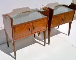 Vintage Teak Nachttische von Paolo Buffa, 1940er, 2er Set