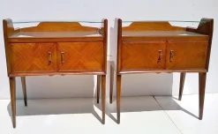 Vintage Teak Nachttische von Paolo Buffa, 1940er, 2er Set